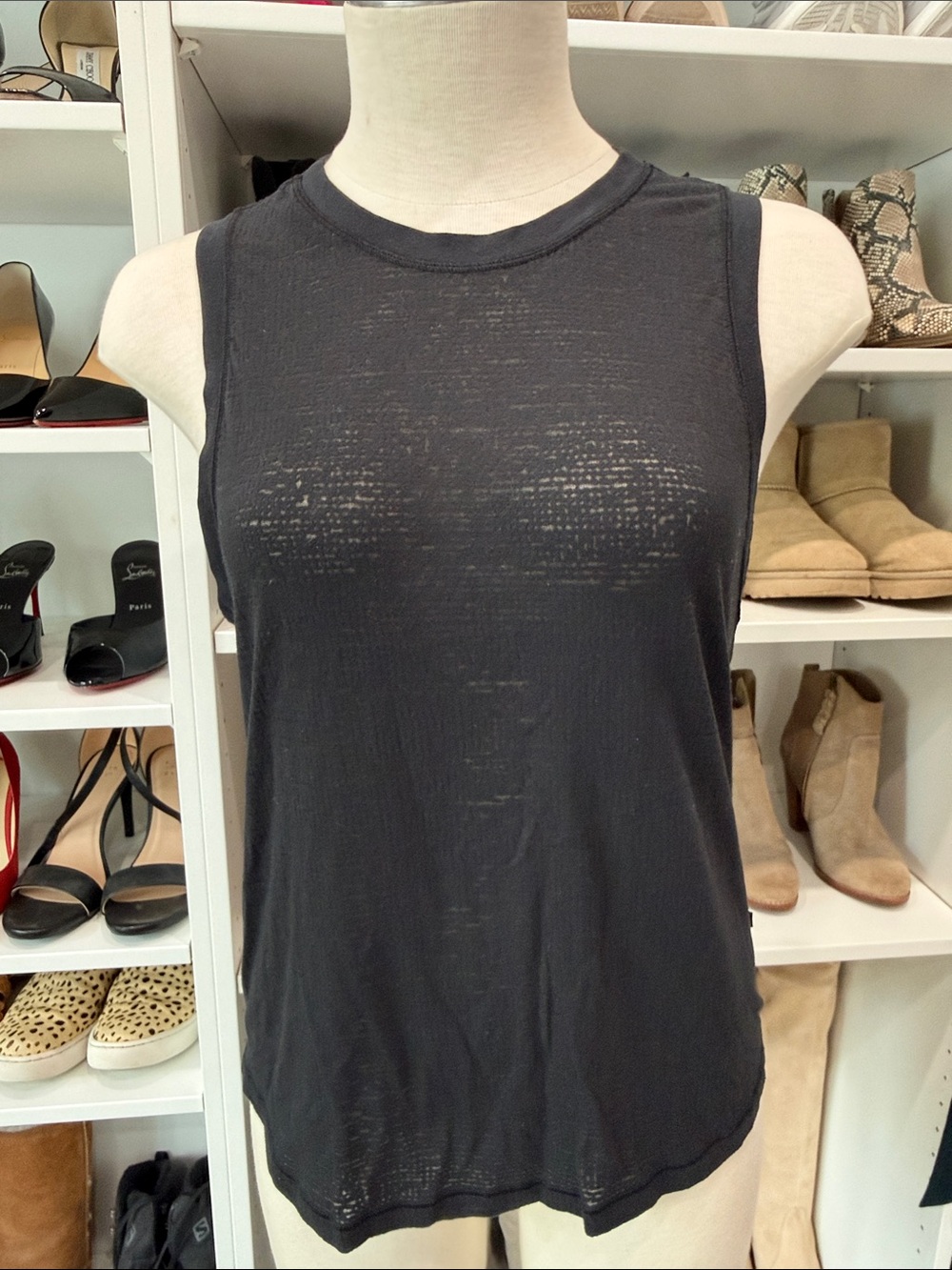 Lululemon Burnout Racerback tank • black • 4 • great condition